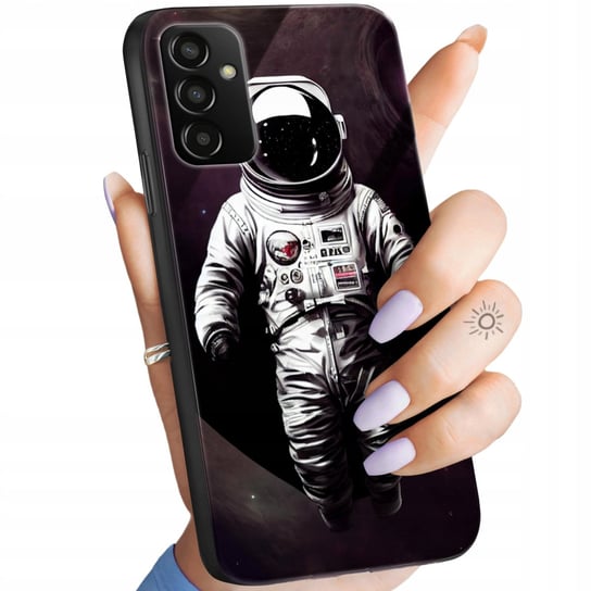 Etui Szklane Do Samsung Galaxy M13 Wzory Księżyc Astronauta Kosmos Glass Samsung