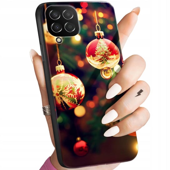 Etui Szklane Do Samsung Galaxy M33 5G Wzory Święta Mikołaj Renifer +Szkło Hello Case