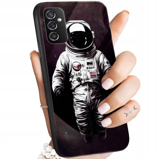 Etui Szklane Do Samsung Galaxy M52 5G Wzory Księżyc Astronauta Kosmos Glass Hello Case