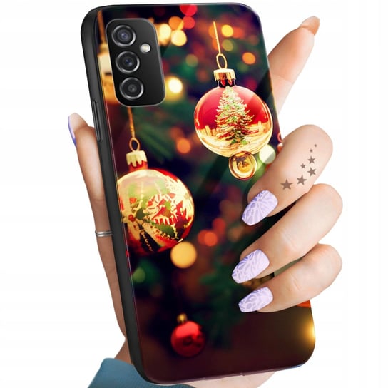 Etui Szklane Do Samsung Galaxy M52 5G Wzory Święta Mikołaj Renifer Glass Hello Case