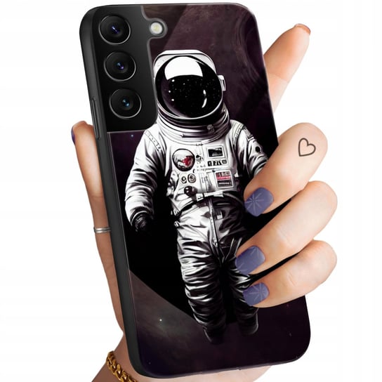 Etui Szklane Do Samsung Galaxy S22 Plus Wzory Księżyc Astronauta Kosmos Hello Case