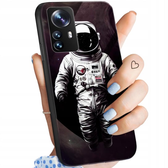 Etui Szklane Do Xiaomi 12 Pro / 12S Pro 5G Wzory Księżyc Astronauta Kosmos Hello Case