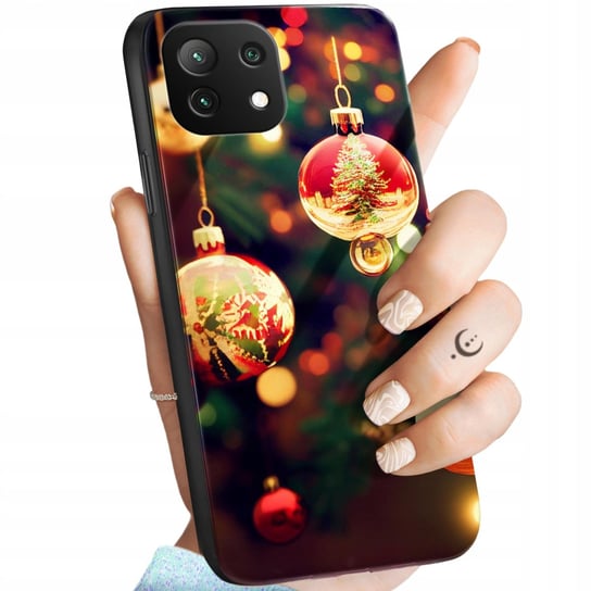 Etui Szklane Do Xiaomi Mi 11 Lite Wzory Święta Mikołaj Renifer Glass Case Hello Case