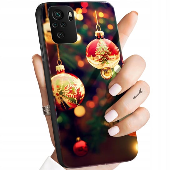Etui Szklane Do Xiaomi Redmi Note 10 4G Wzory Święta Mikołaj Renifer +Szkło Hello Case