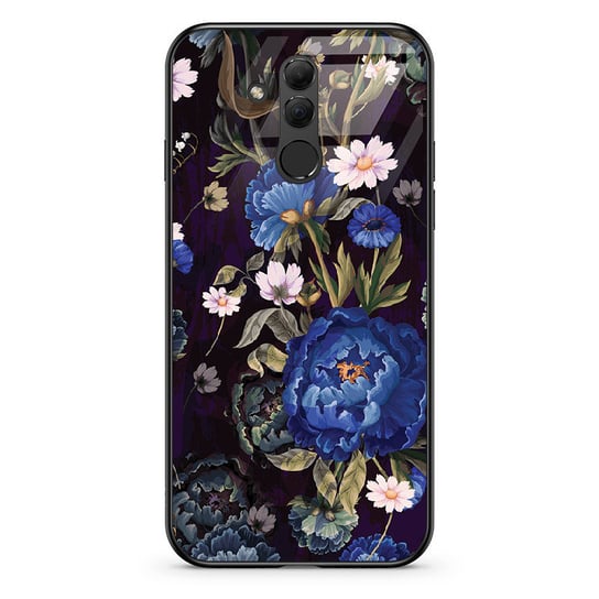 Etui szklane Huawei Mate 20 Lite Niebieskie piwonie PieceofCase