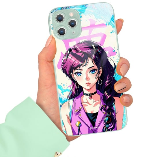 Etui SZKLANE MIĘTOWY do IPHONE 11 PRO ANIME JAPOŃSKIE Sakura Dreams Wzory Funnycase