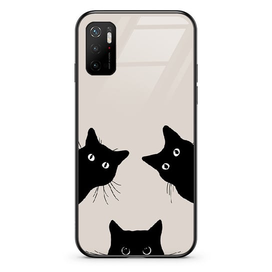 Etui szklane OPPO Oppo A16 Czarne koty PieceofCase