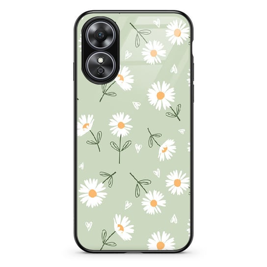 Etui szklane OPPO Oppo A78 4G Stokrotki pistacja PieceofCase