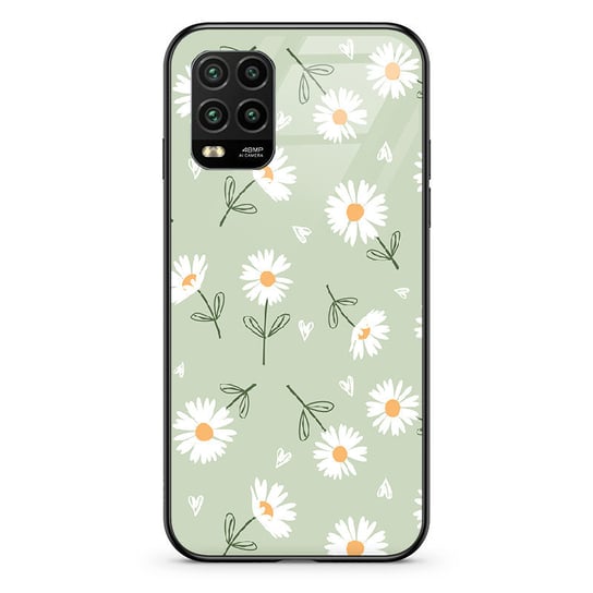 Etui szklane Realme 8I Stokrotki pistacja PieceofCase