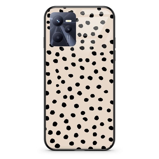 Etui szklane Realme C35 Kropki dot beż PieceofCase