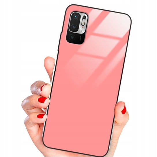 ETUI SZKLANE RÓŻ do XIAOMI REDMI NOTE 10 5G Glass Funnycase