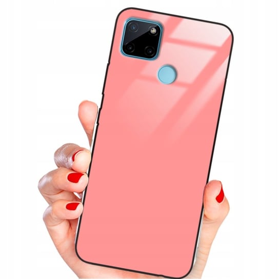 ETUI SZKLANE RÓŻOWY do REALME C21Y Obudowa Glass Funnycase