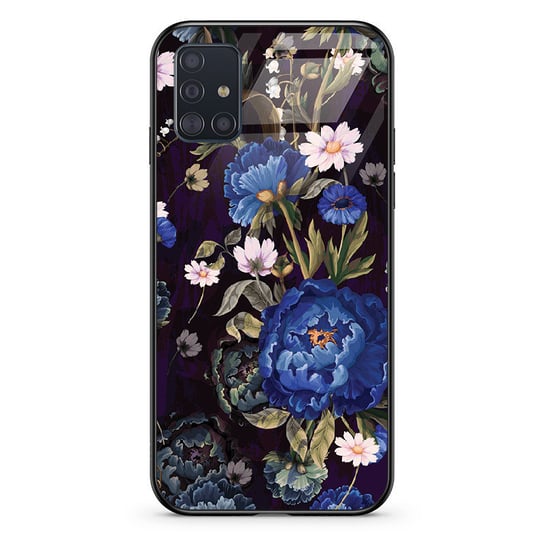 Etui szklane Samsung Galaxy A51 5G Niebieskie piwonie PieceofCase