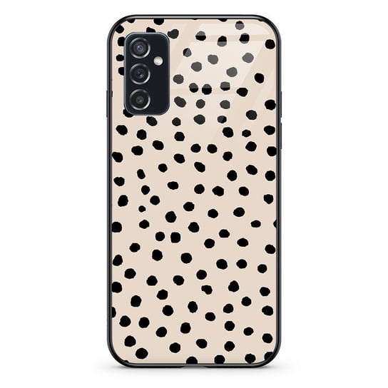 Etui szklane Samsung Galaxy M13 4G Kropki dot beż PieceofCase