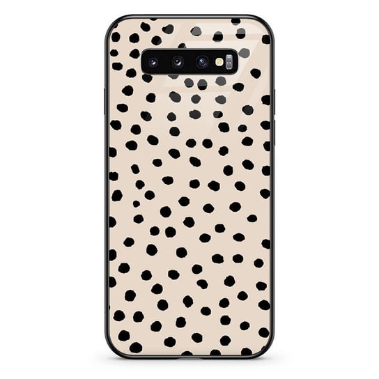 Etui szklane Samsung Galaxy S10 Kropki dot beż PieceofCase