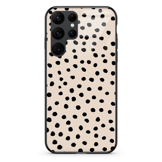 Etui szklane Samsung Galaxy S22 Ultra Kropki dot beż PieceofCase