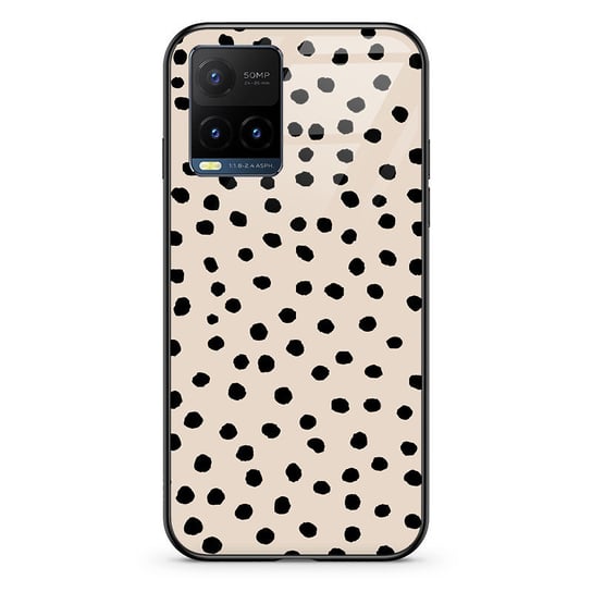 Etui szklane VIVO Vivo Y33s Kropki dot beż PieceofCase