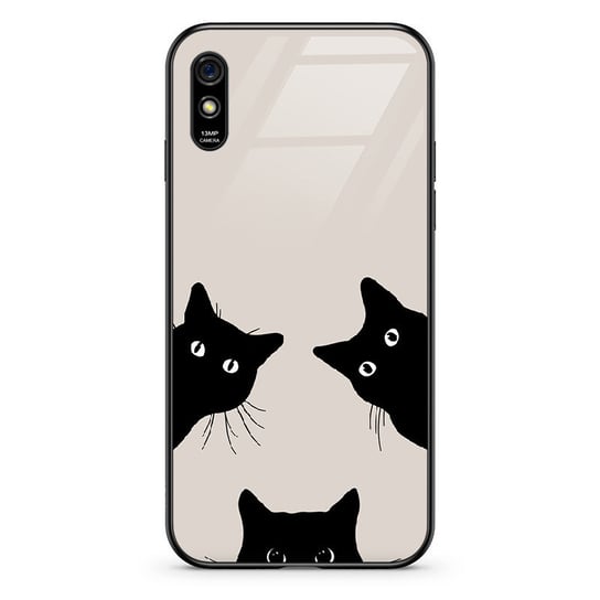 Etui szklane Xiaomi Redmi 9A Czarne koty PieceofCase