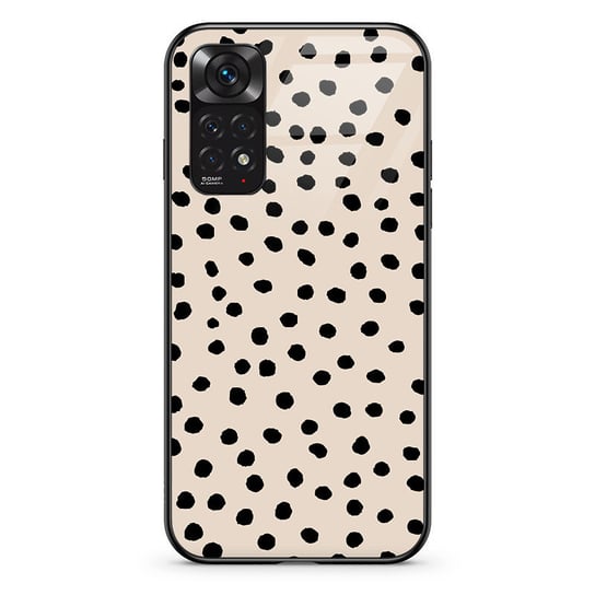 Etui szklane Xiaomi Redmi Note 11 Kropki dot beż PieceofCase