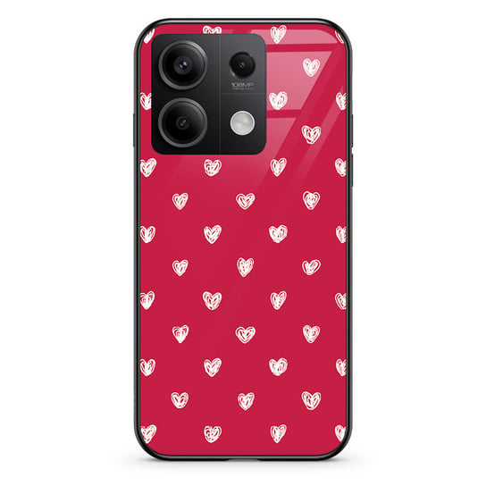 Etui szklane Xiaomi Redmi Note 13 4G Serduszka czerwone PieceofCase