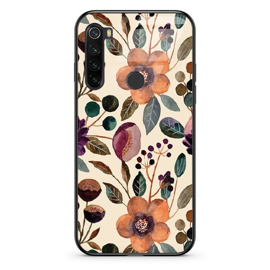 Etui szklane Xiaomi Redmi Note 8T Malowane kwiaty PieceofCase