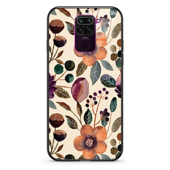 Etui szklane Xiaomi Redmi Note 9 Malowane kwiaty PieceofCase