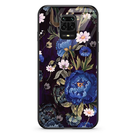 Etui szklane Xiaomi Redmi Note 9 Pro Niebieskie piwonie PieceofCase