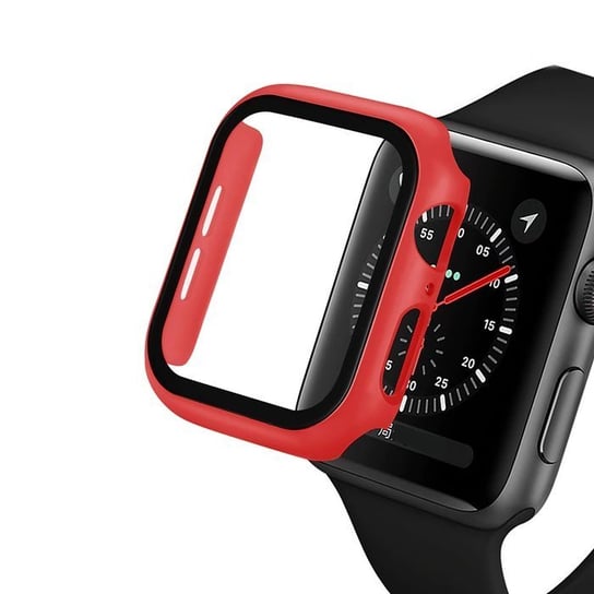 Etui + Szkło 2W1 Do Apple Watch 4/5/6/Se 44Mm Czerwone Bestphone