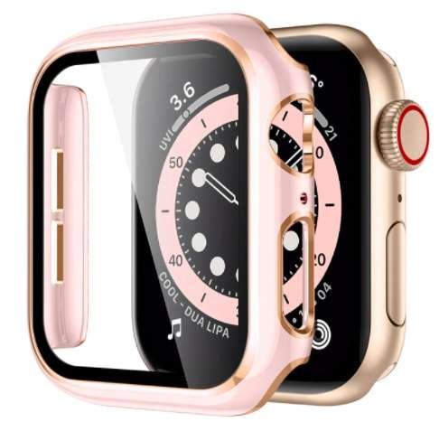 Etui + Szkło 2W1 Do Apple Watch 7/8 41Mm Różowo-Rosegold Bestphone
