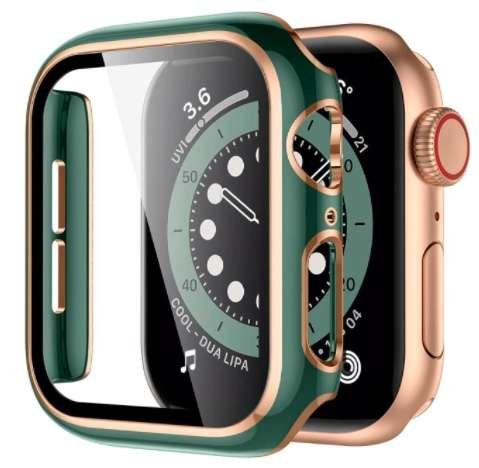 Etui + Szkło 2W1 Do Apple Watch 7/8 41Mm Zielono-Rosegold Bestphone
