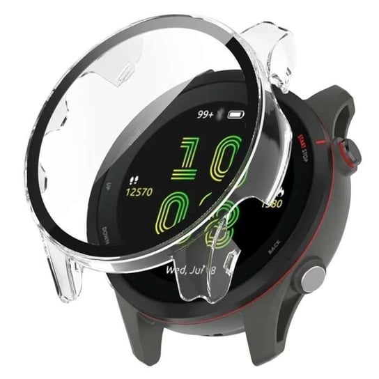 Etui + szkło 2W1 do Garmin Forerunner 965 przezroczyste Bestphone