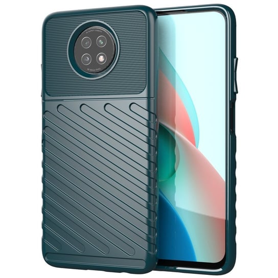 Etui Thunder Case Elastyczne Pancerne do Xiaomi Redmi Note 9T 5G zielony Braders