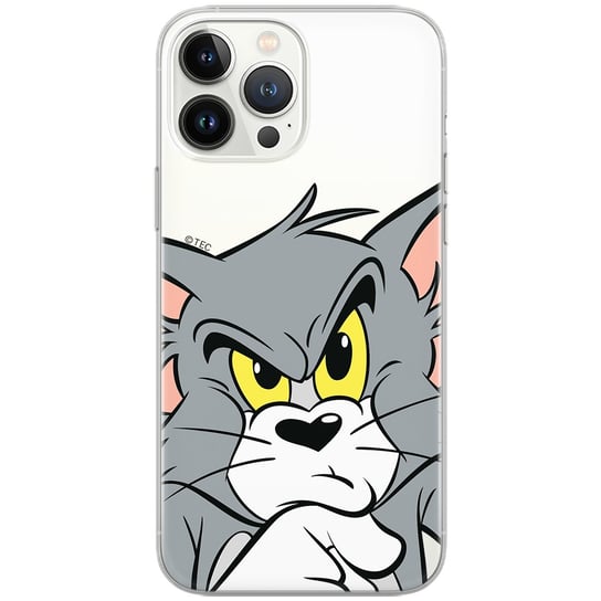 Etui Tom and Jerry dedykowane do Iphone 12 Mini, wzór: Tom 001 Etui częściowo przeźroczyste, oryginalne i oficjalnie  / Tom and Jerry ERT Group