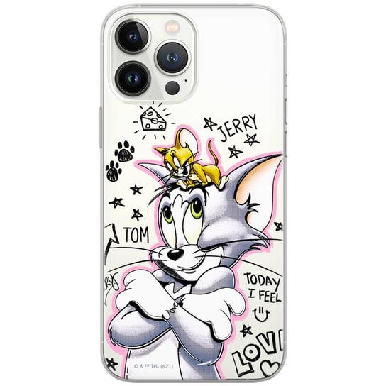 Etui Tom and Jerry dedykowane do Xiaomi REDMI NOTE 11 PRO 5G / NOTE 11 PRO PLUS 5G, wzór: Tom i Jerry 004 Etui częściowo przeźroczyste, oryginalne i oficjalnie  / Tom and Jerry ERT Group