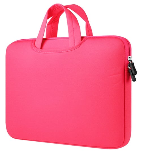 Etui torba case pokrowiec na laptopa 14 - 15,6 cali z uchwytem | różowy VORTEX