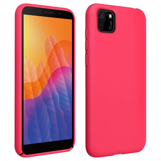 Etui Tylne Huawei Y5P Półsztywne Silikonowe Wykończenie Soft-Touch Pink Fuschia Avizar