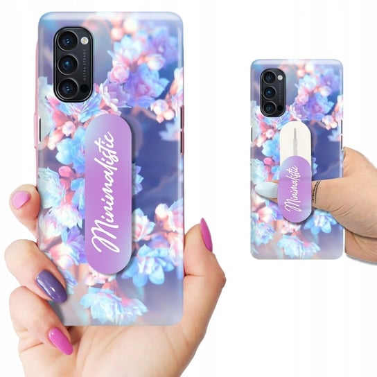 ETUI +UCHWYT do OPPO RENO 4 PRO Sweet Kwiaty Wzory Funnycase