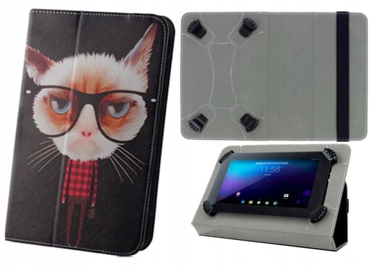Etui uniwersalne na tablet 7'-8' case obudowa pokrowiec wzór człowiek kot MARTECH