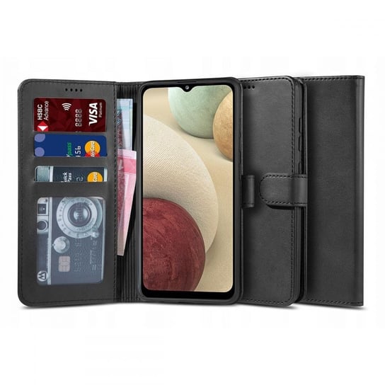 Etui Wallet "2" do Samsung Galaxy A12 Black TECH-PROTECT