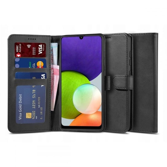 Etui Wallet "2" do Samsung Galaxy A22 5G Black TECH-PROTECT