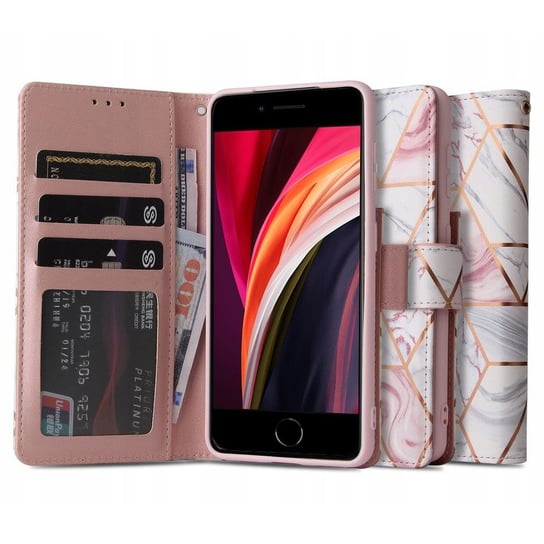 Etui Wallet Marble do iPhone 7 / 8 / SE 2020 TECH-PROTECT