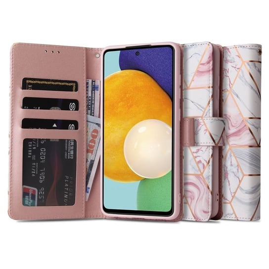 Etui Wallet Marble do Samsung Galaxy A52 LTE/5G TECH-PROTECT