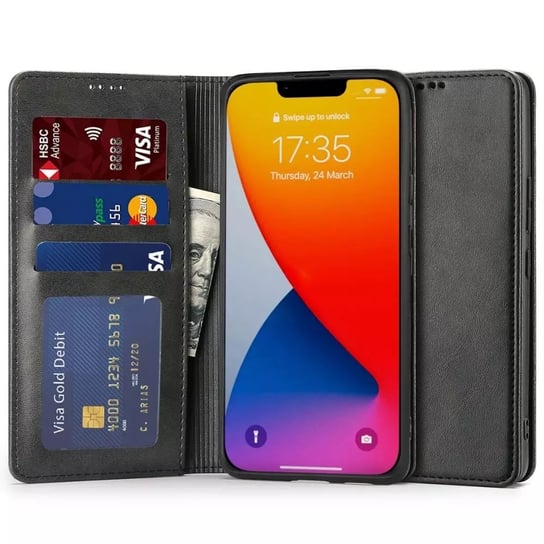 Etui Wallet portfel Magnet do Apple iPhone 14 Black 4kom.pl