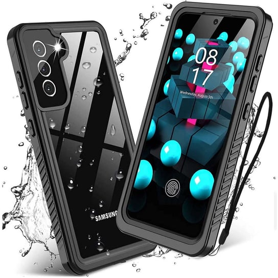 Etui wodoodporne do Samsung Galaxy S21 FE 360 Alogy Pancerne Armor IP68 ze smyczką Czarne Alogy