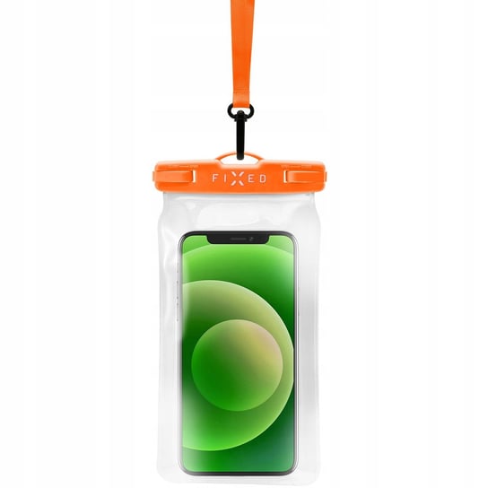Etui wodoszczelne Fixed Float do telefonu maks. 7,2", przezroczysto-pomarańczowe FIXED