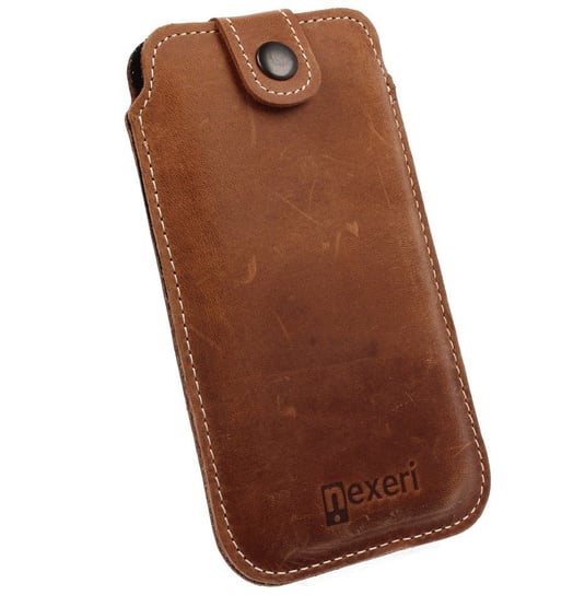 Etui Wsuwka skórzana Nexeri Leather Pocket XXL+ SAMSUNG GALAXY A70/A71/A12/A20S/M51/NOTE 9/NOTE 10+ brązowe Nexeri