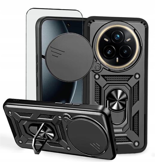 ETUI WZMOCNIONE DO Realme 14 Pro Plus 5G Case PANCERNE SLIDE RING +SZKŁO 3D TeleProtector