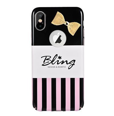 Etui X-Fitted Metal Bownknot Iphone X Strip Bling Secret P8Jst Inna marka