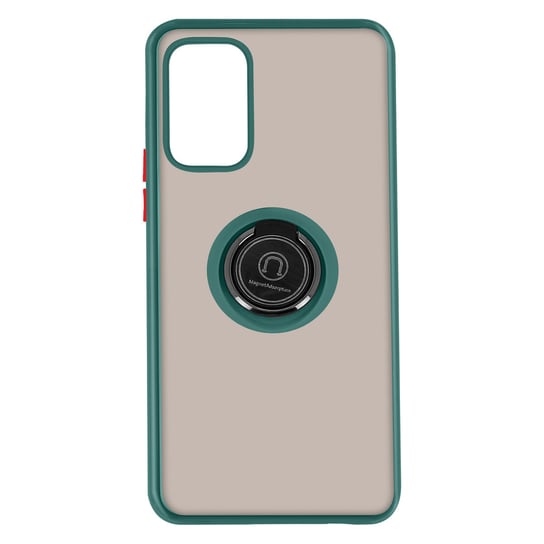 Etui Xiaomi Redmi 9T/Poco M3 Bi-materiał Metal Ring Funkcja Stojak zielony Avizar