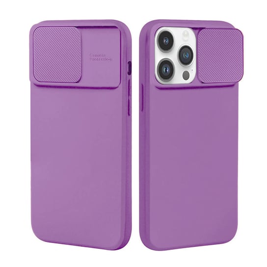 Etui XIAOMI REDMI NOTE 12 4G Silikonowe z Osłoną na Aparat Nexeri Silicone Lens fioletowe Nexeri